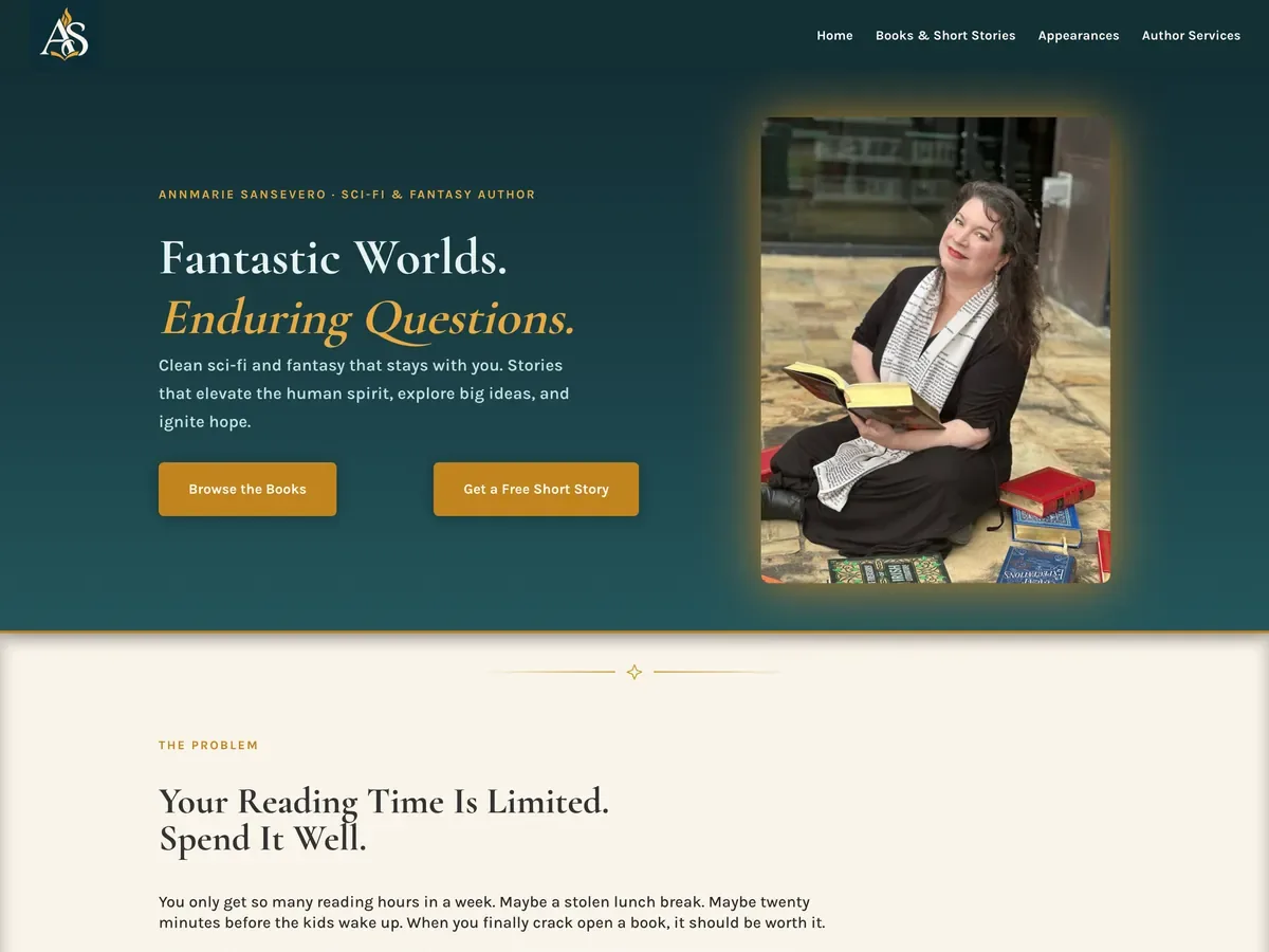 Annmarie Sansevero website homepage
