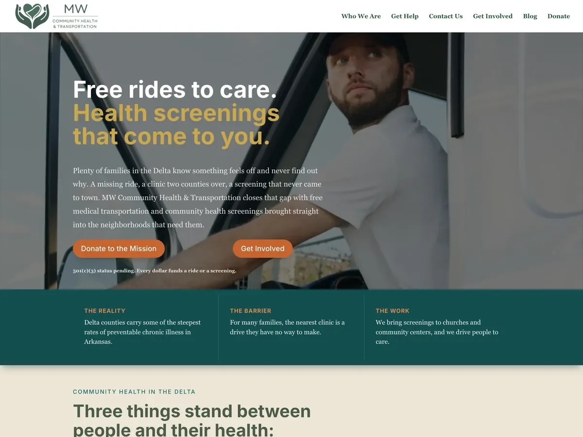 MW Community Health website homepage