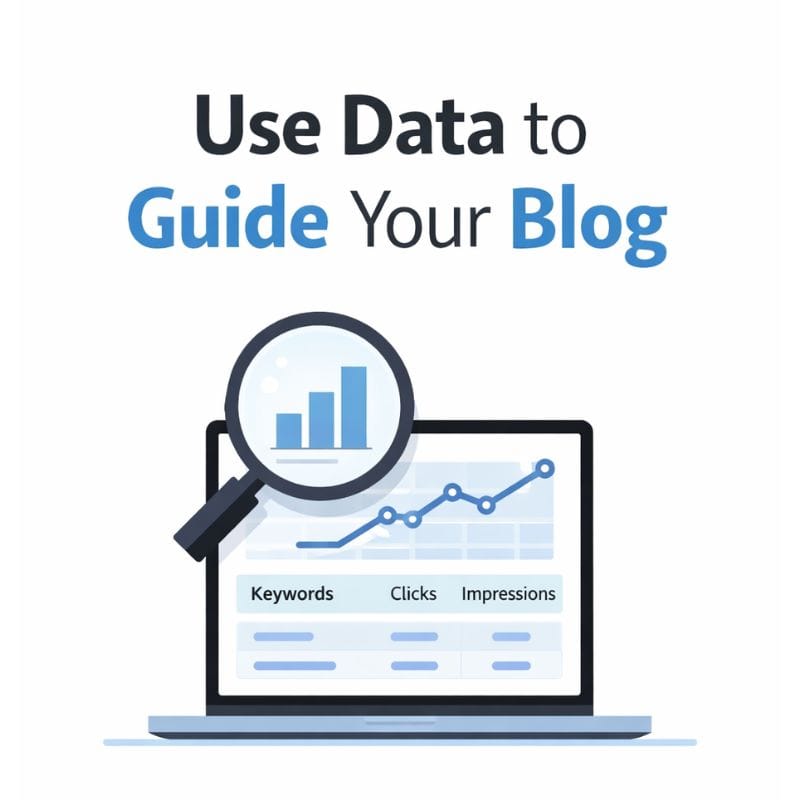 Graphic reading use data to guide your blog