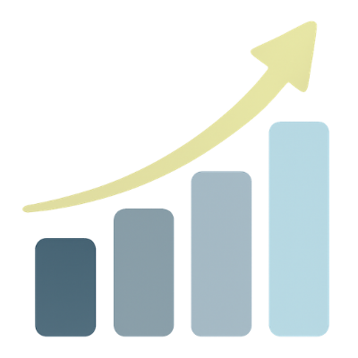 Icon of a Rising Bar Graph